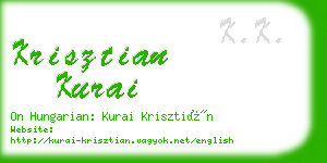 krisztian kurai business card